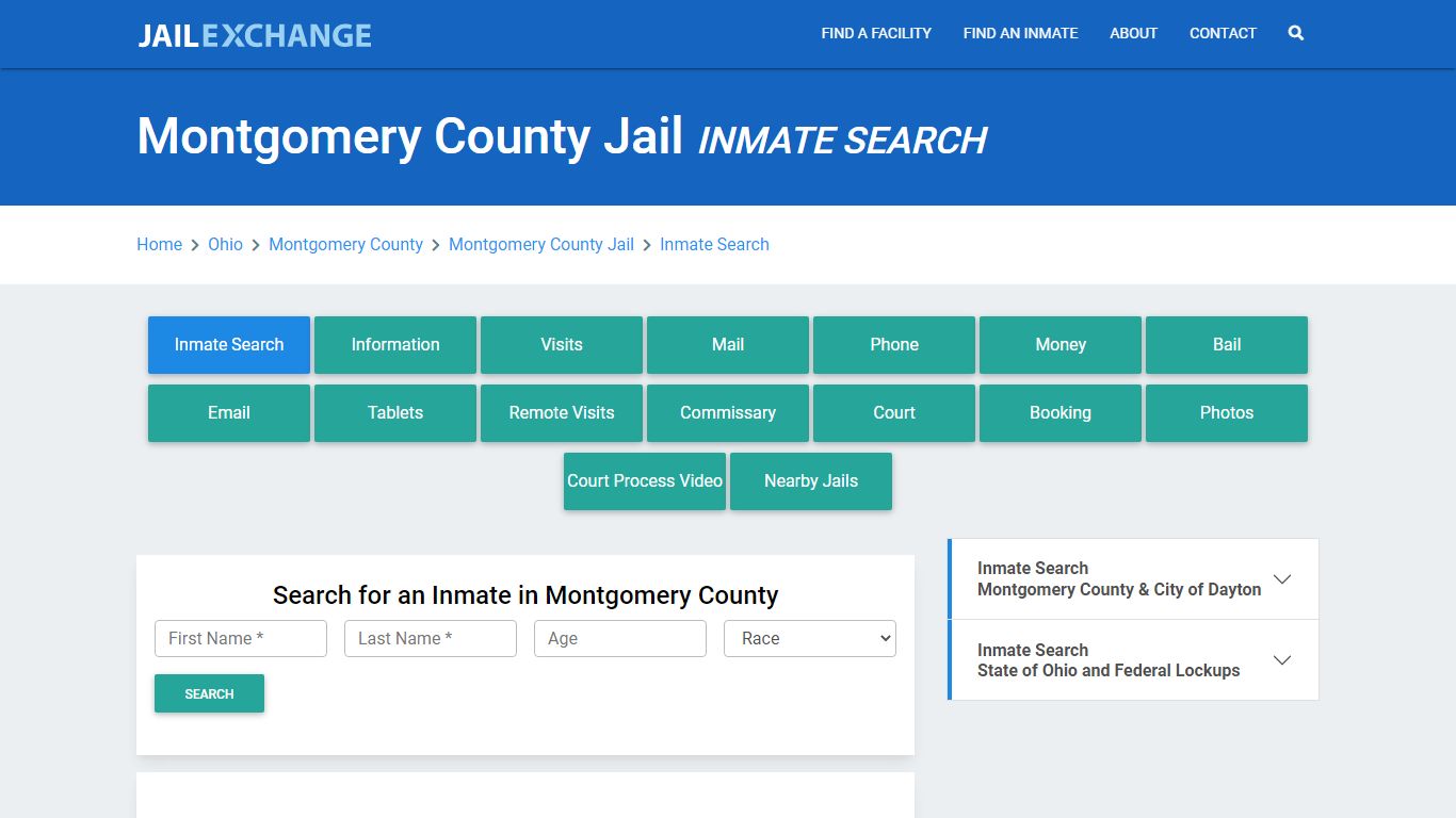 Montgomery County Jail, OH Inmate Search: Roster & Mugshots - Jail Exchange